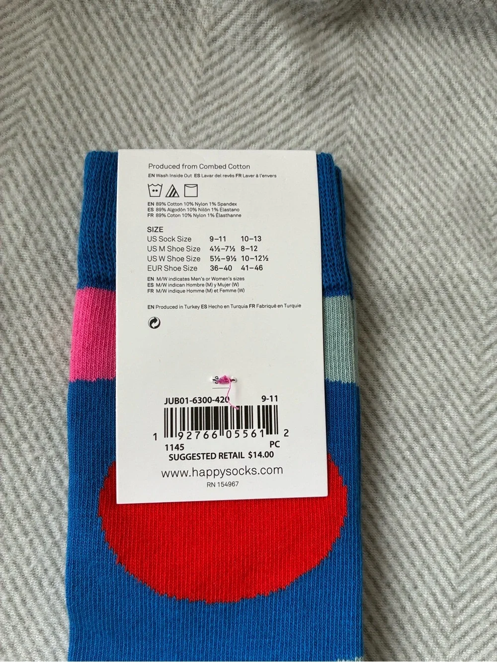 Lot of 3 pairs of new colorful novelty/designer socks